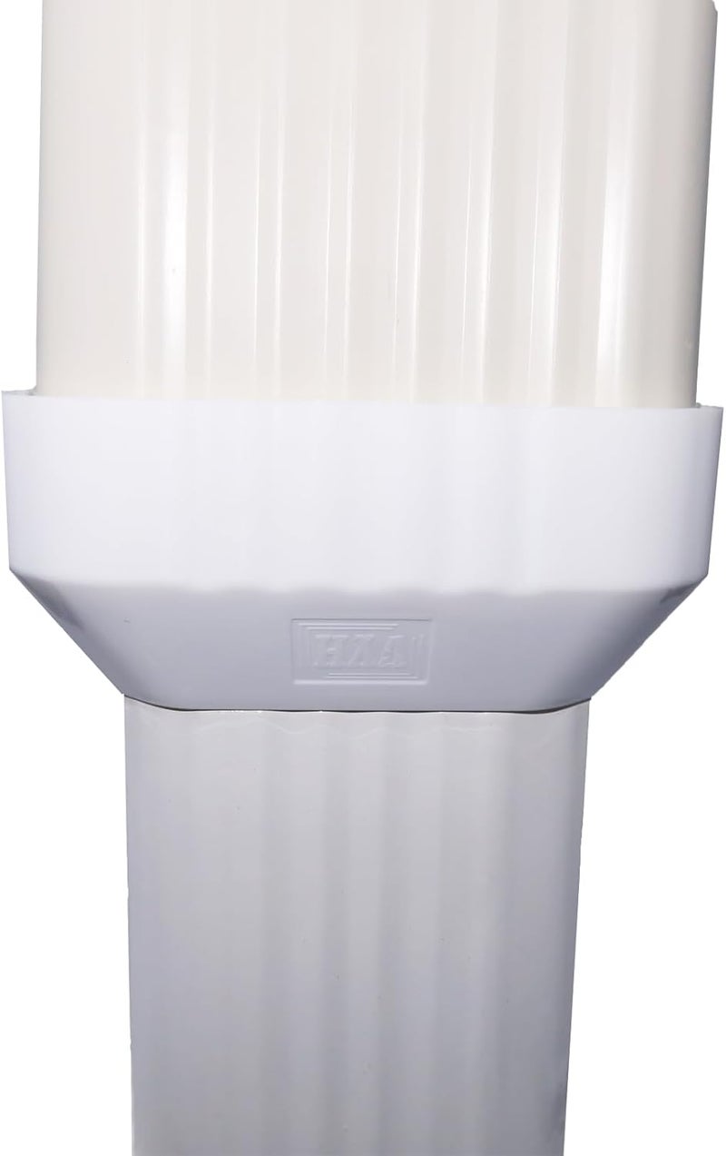 VYH 3x4 to 2x3 Gutter Downspout, Downspout to Downspout Adapter (White 1 Pack) - Image 3